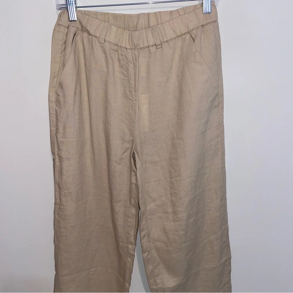 Quince Pants Womens XS European Linen Pull On Driftwood Beach Lagenlook Flax NWT